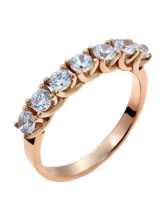 Women's Half Eternity Ring with Zircon 14K