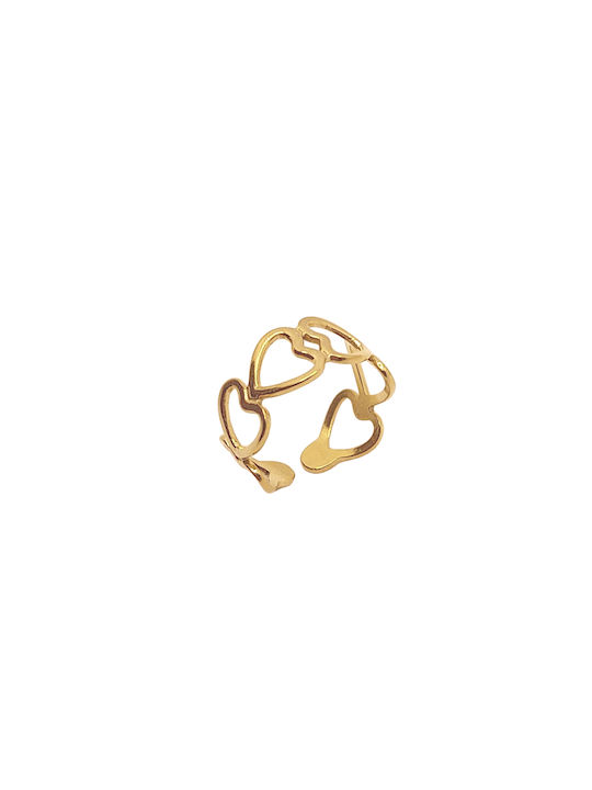 Women's Gold Plated Steel Ring