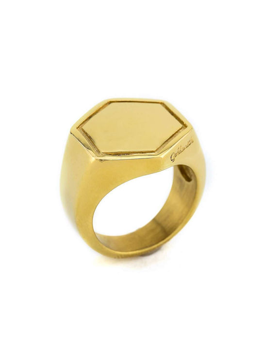 Goldsmith Goldsmith Ανδρικό Δαχτυλίδι από Ατσάλι Επιχρυσωμένο