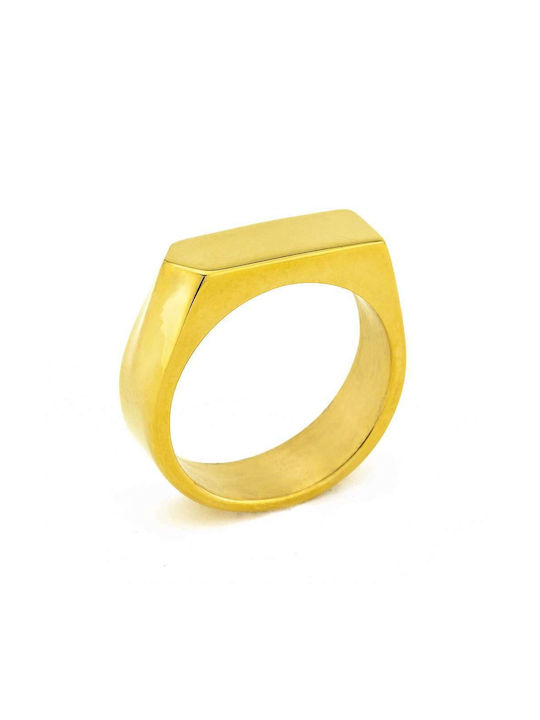 Goldsmith Goldsmith Мъжки Пръстен от Стомана Позлатен