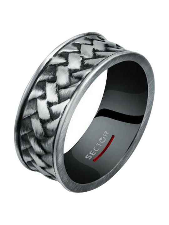 Sector Herren Ring Ehering mit Emaille aus Stahl