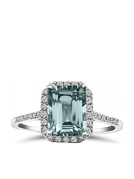 Chrilia Einzelstein aus Weißgold 18K mit Diamant