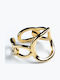 Cuoro Damen Ring aus Stahl Vergoldet