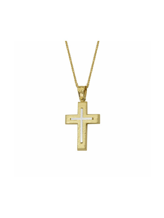 Gold Kreuz 9K mit Kette