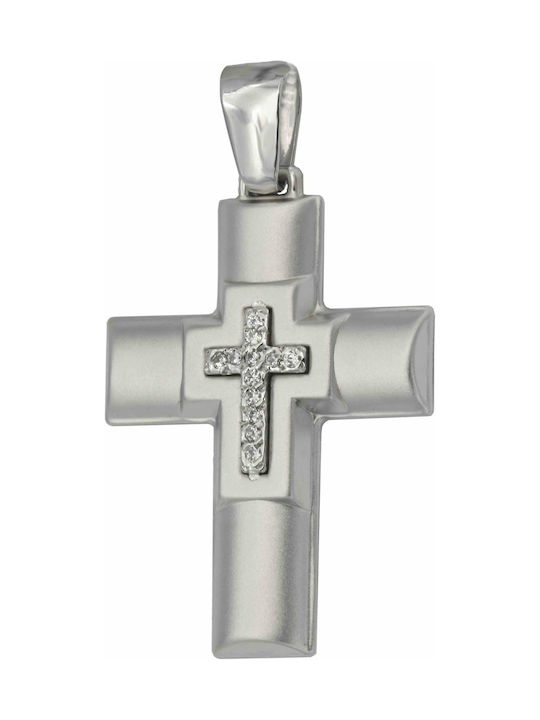 White Gold Cross 14K