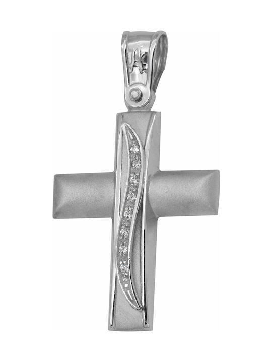 White Gold Cross 14K