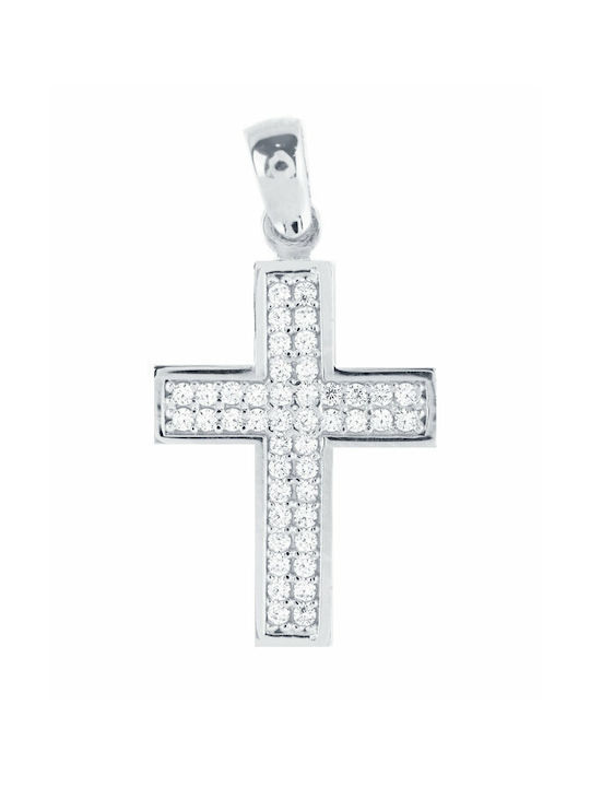 White Gold Cross 14K