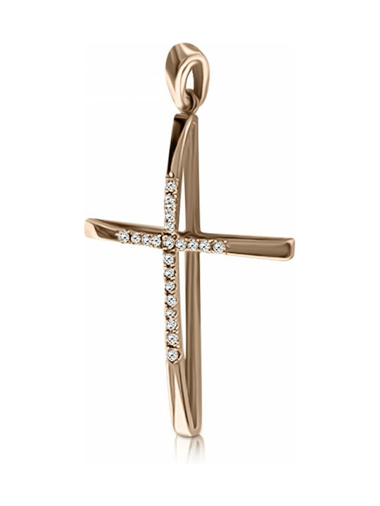 Rose Gold Cross 18K