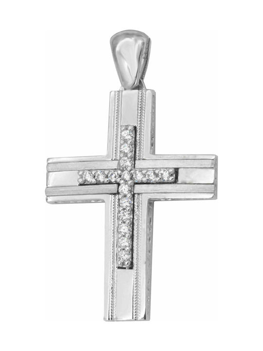 White Gold Cross 14K