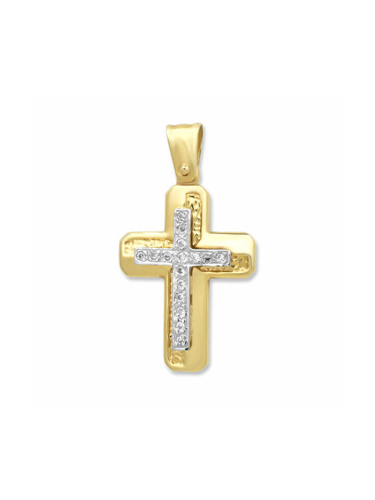 Damen Gold Kreuz 14K