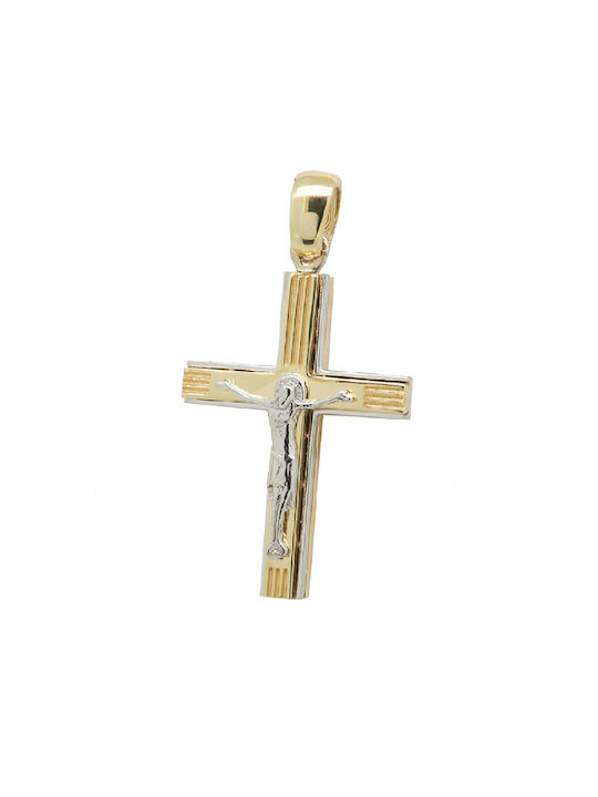 Herren Gold Kreuz 14K