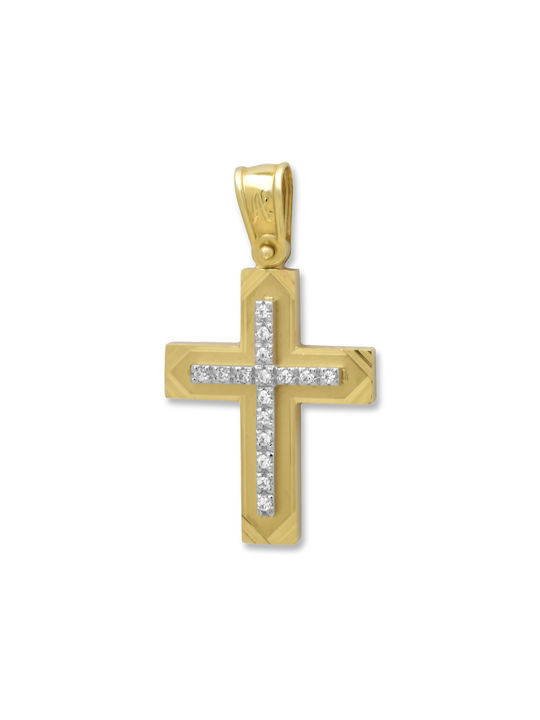 Damen Gold Kreuz 14K