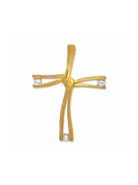 Damen Gold Kreuz 14K