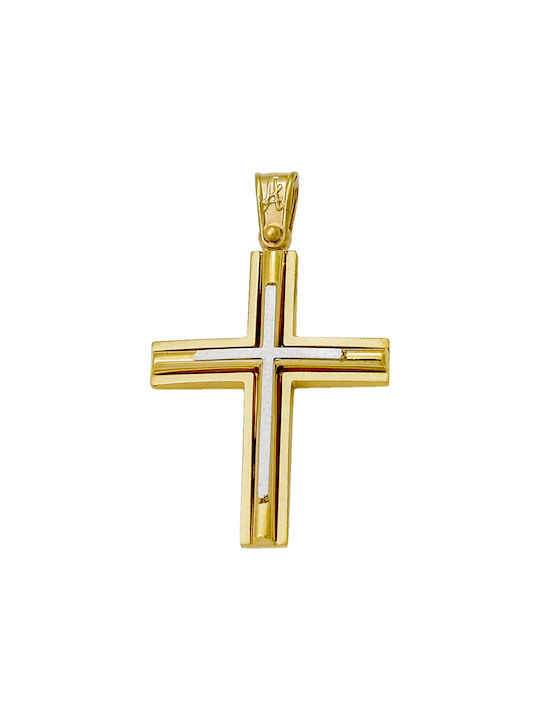 Gold Cross 18K Double Sided