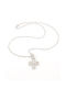 Kirkikosmima Women's White Gold Cross 9K with Chain