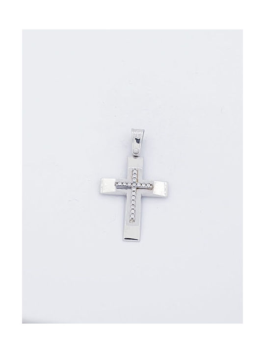 Kirkikosmima Women's White Gold Cross 14K