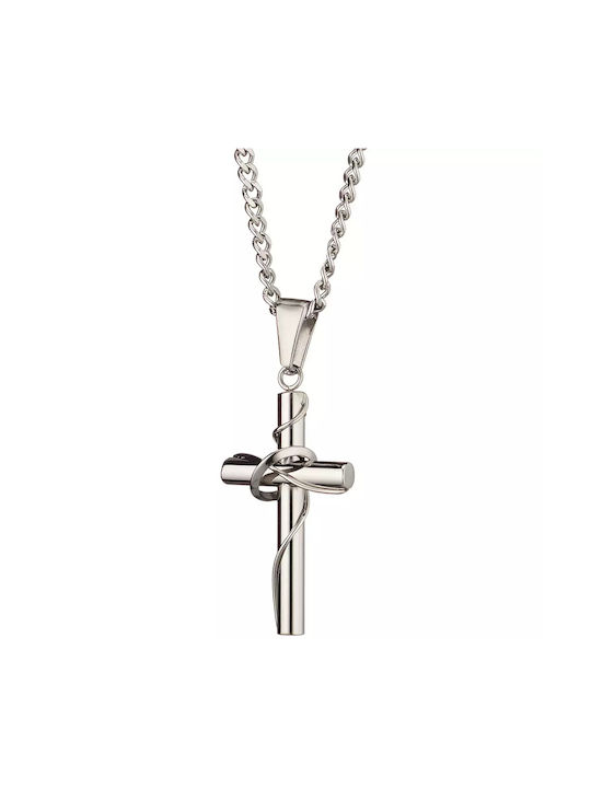 Cross from Steel with Chain