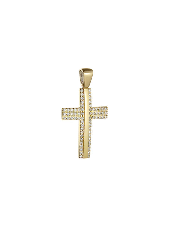 Damen Gold Kreuz 14K