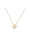 Damen Gold Kreuz 14K mit Kette