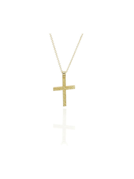 Gold Kreuz 14K mit Kette