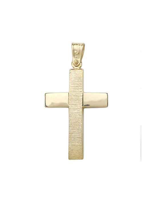 Damen Gold Kreuz 14K Beidseitig