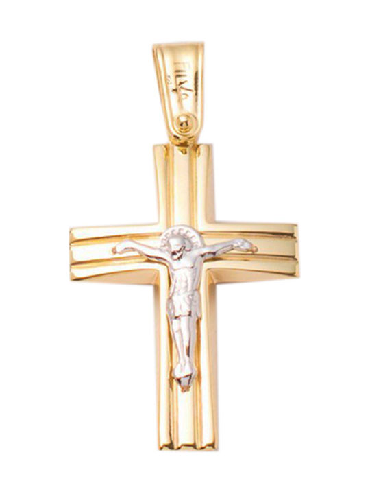 Gold Kreuz 14K mit dem Gekreuzigten