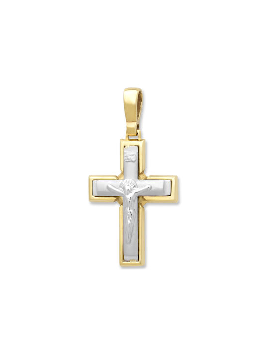 Herren Gold Kreuz 14K mit dem Gekreuzigten