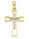 FenixJewelry Γυναικείος Χρυσός Σταυρός 14Κ χωρίς Αλυσίδα