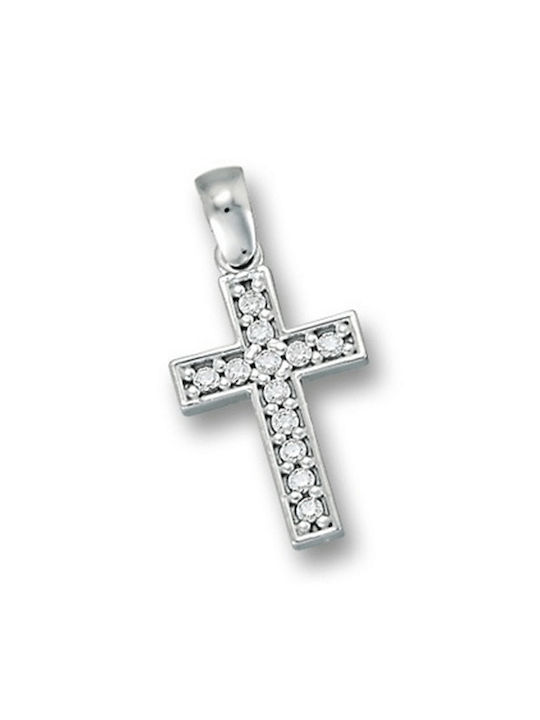 Women's White Gold Cross 14K