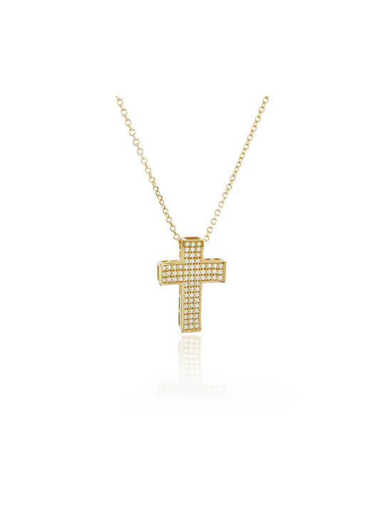 Gold Kreuz 14K mit Kette