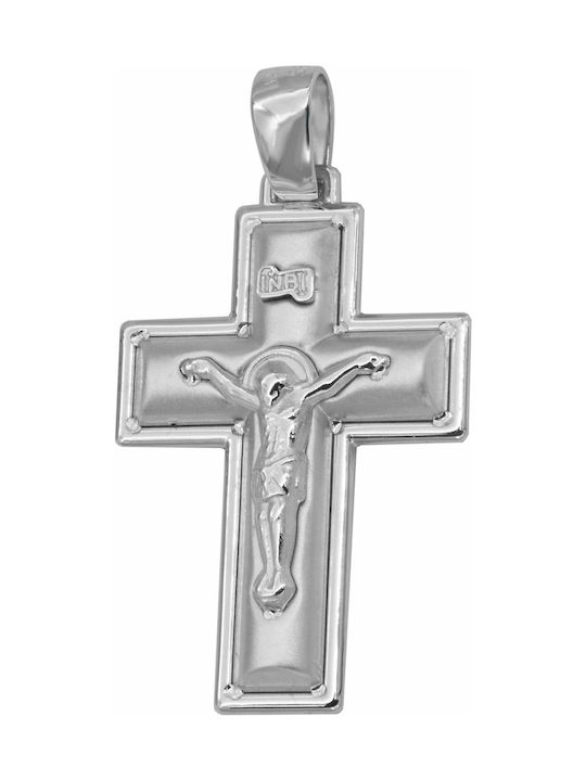 White Gold Cross 14K with the Crucified