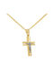 Men's Gold Cross 14K with Chain