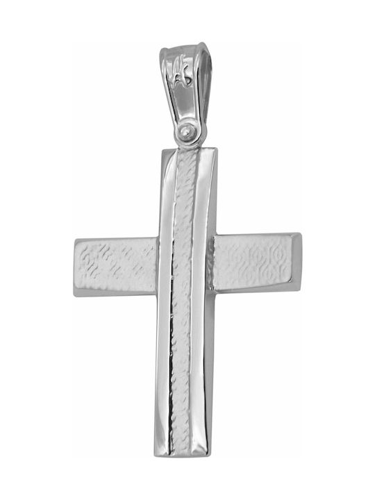 Weißgold Kreuz 14K