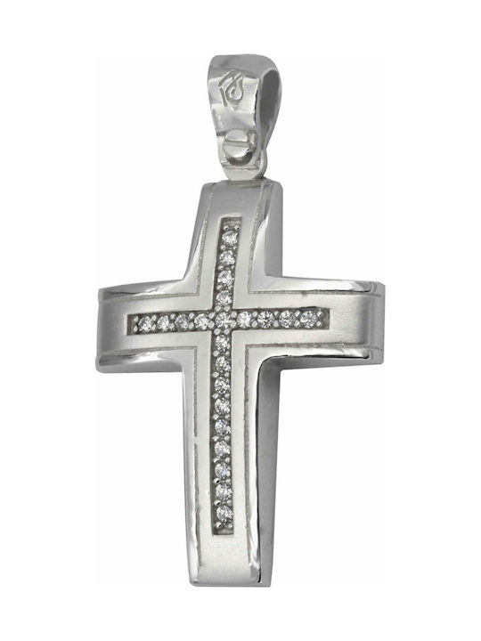 White Gold Cross 14K