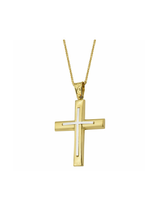 Gold Kreuz 9K mit Kette