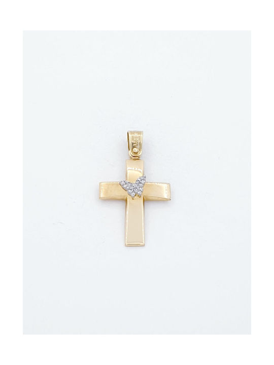 Kirkikosmima Damen Gold Kreuz 14K