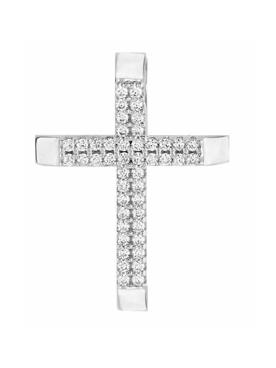 White Gold Cross 14K