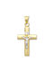 Men's Gold Cross 14K Double Sided with the Crucified