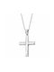 White Gold Cross 9K with Chain