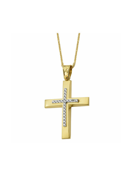 Gold Kreuz 9K mit Kette