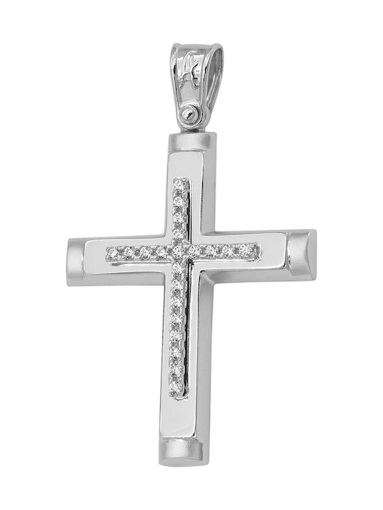 White Gold Cross 9K