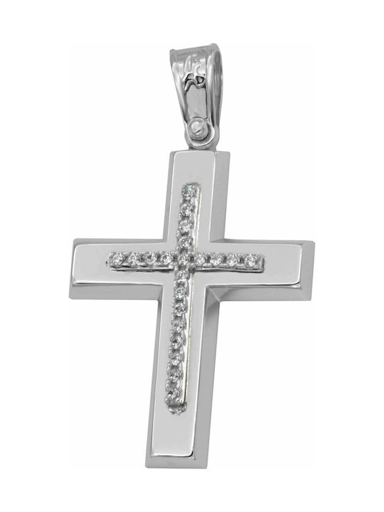 White Gold Cross 9K