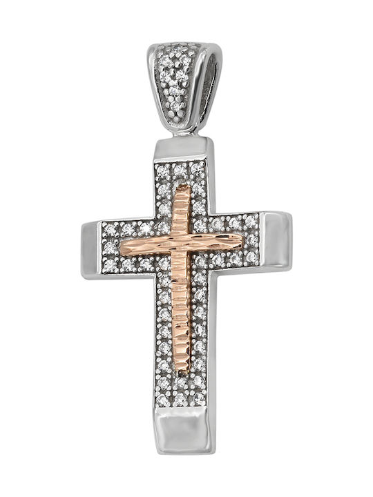 White Gold Cross 14K