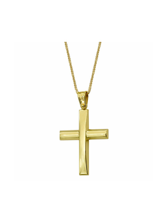 Gold Kreuz 9K mit Kette