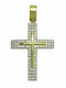 Goldjewels Women's Gold Cross 14K Double Sided