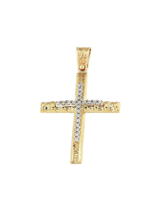 Damen Gold Kreuz 14K