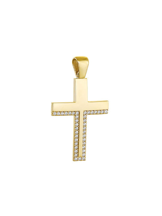 Damen Gold Kreuz 14K