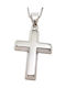 White Gold Cross 14K with Chain