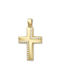 Damen Gold Kreuz 14K Beidseitig