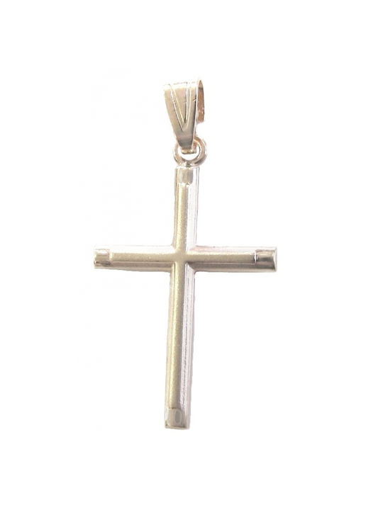 Weißgold Kreuz 14K